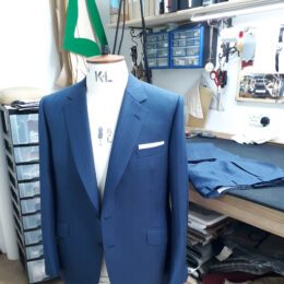 Navy Mohair business suit