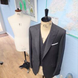 13oz Grey Wool Worsted Suit
